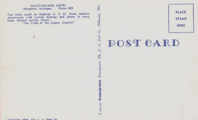 Vacationland Motel - Old Postcard (newer photo)